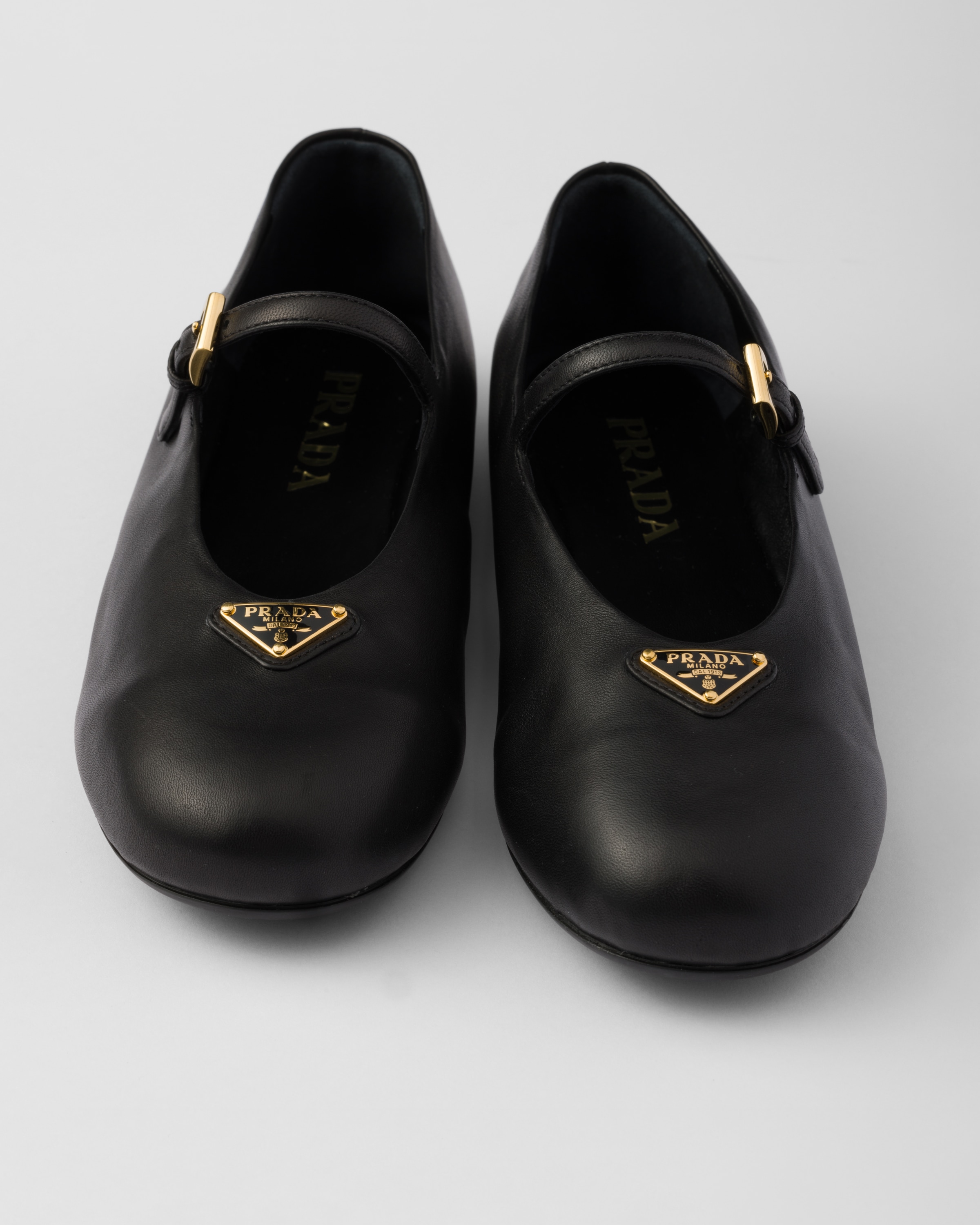 Black Nappa Leather Ballerinas | PRADA