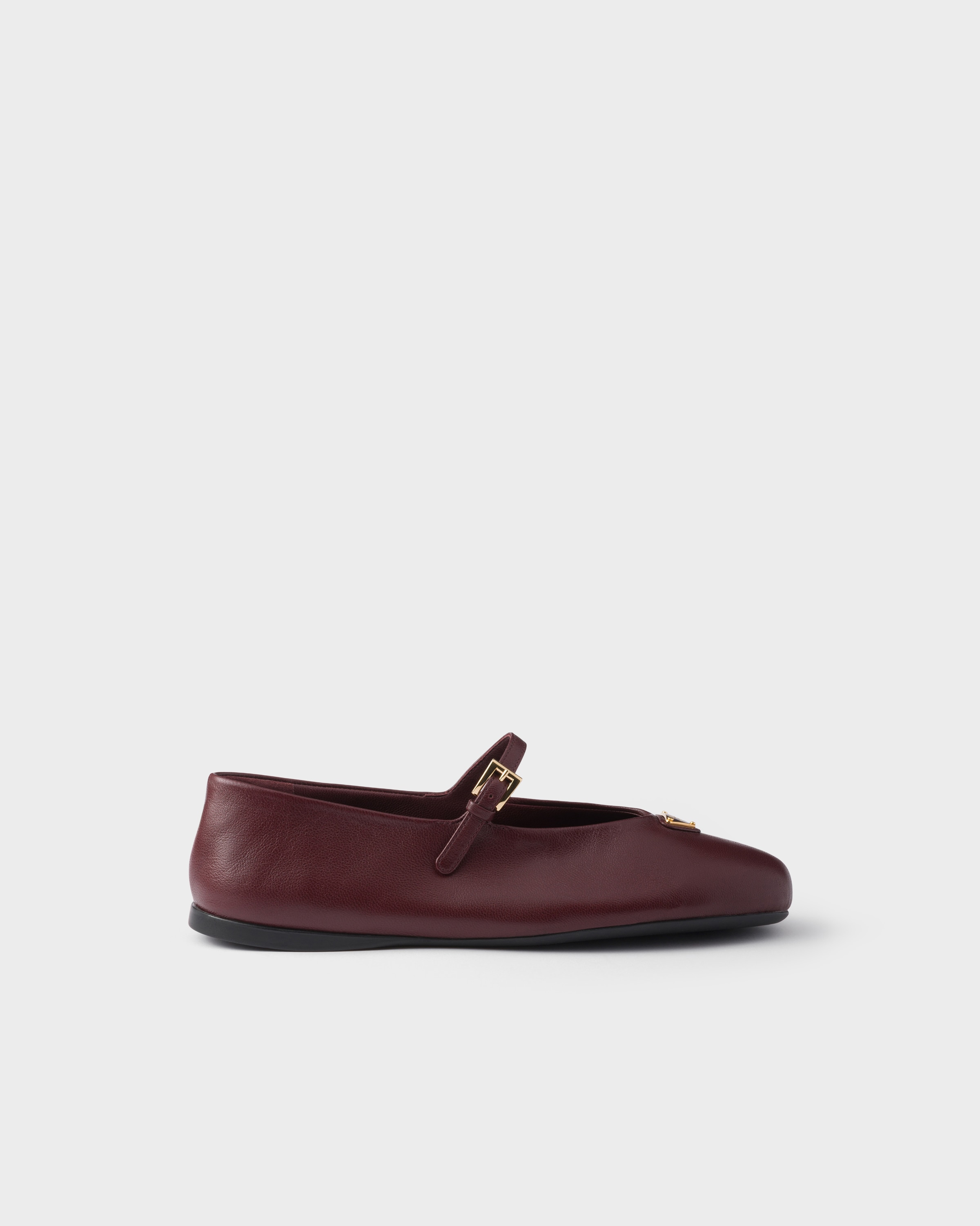 Shop Prada Nappa Leather Ballerinas