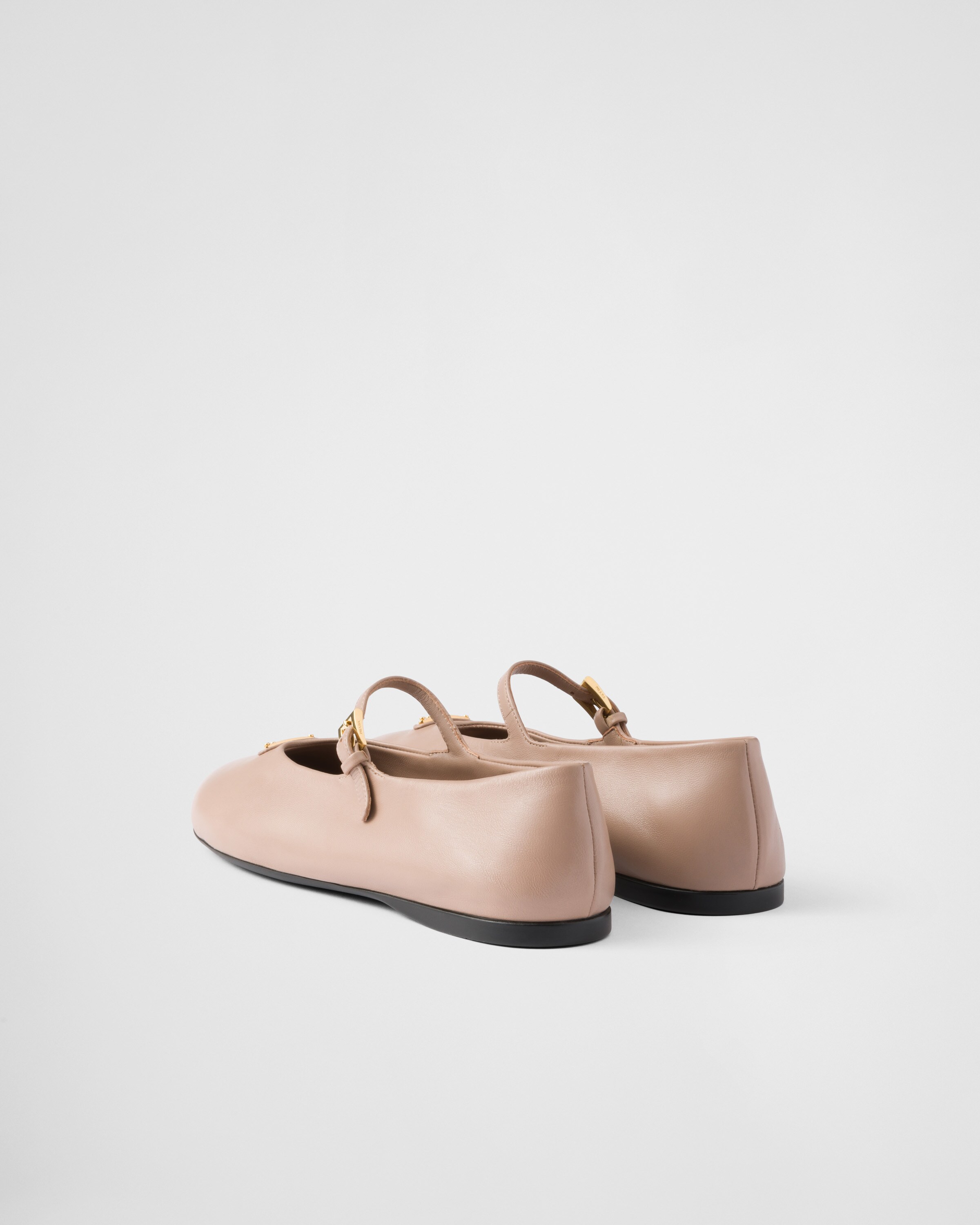 Prada Ballerinas Aus Nappa-leder In Puderrosa