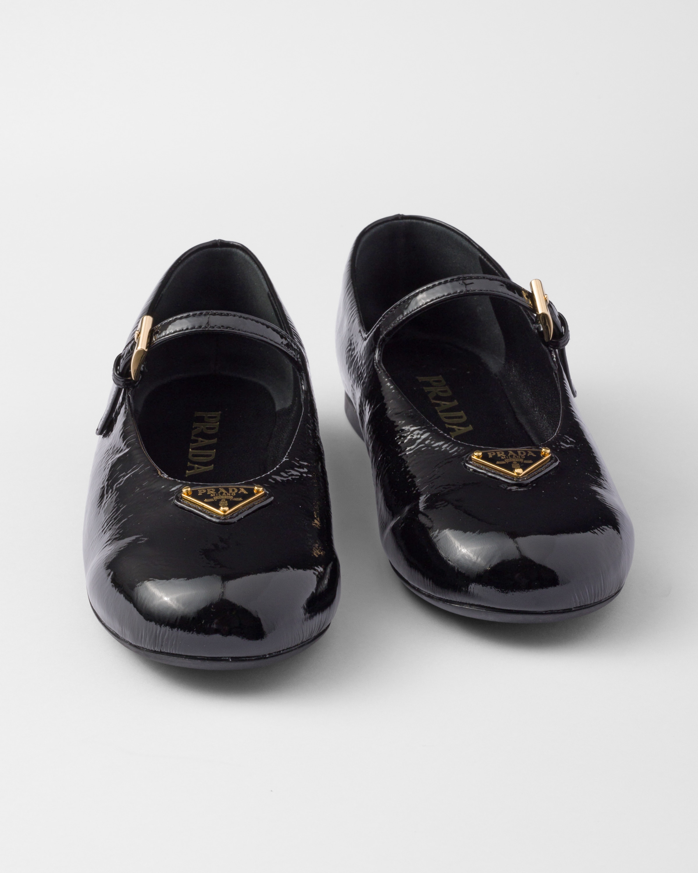 ブラック ナプラックパテントレザー バレリーナ | PRADA