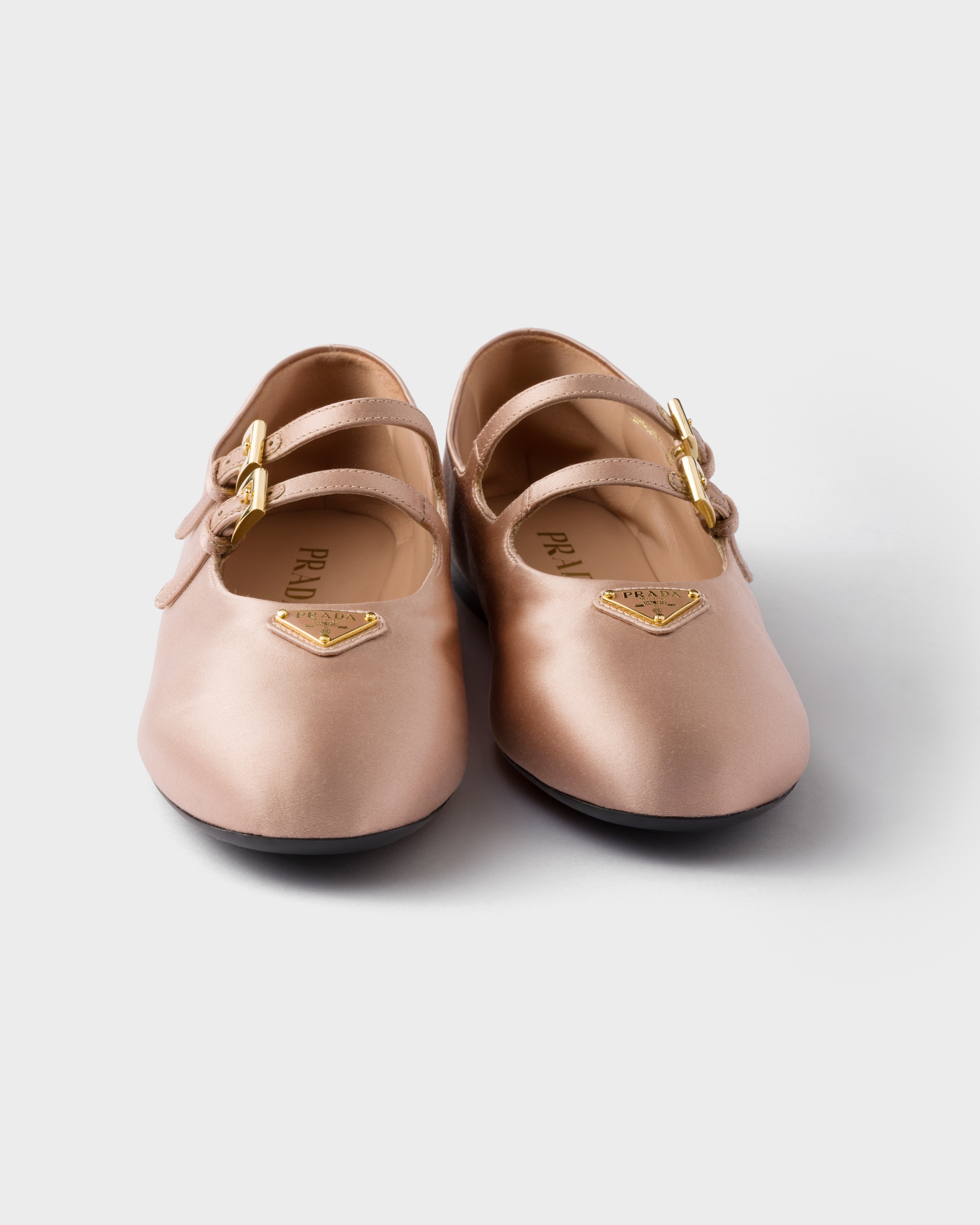 新品✴PRADA サテン ヒール ブラウン サテン パンプス | PRADA