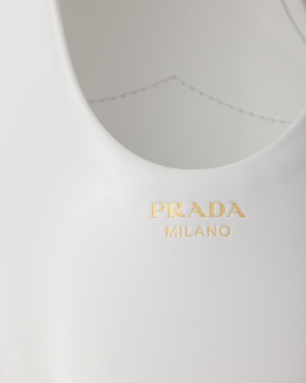 Brushed leather Mary Jane ballerinas - White Brushed leather Mary Jane ballerinas - White