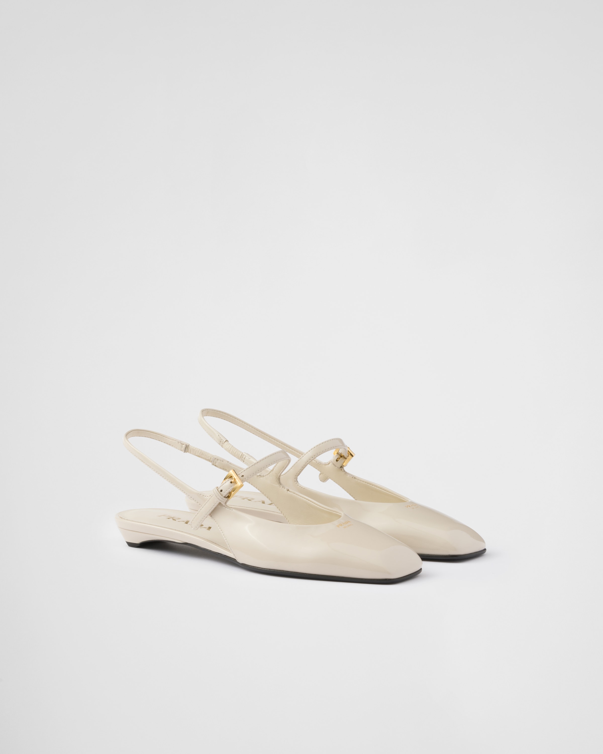 PRADA PATENT LEATHER SLINGBACK BALLERINAS
