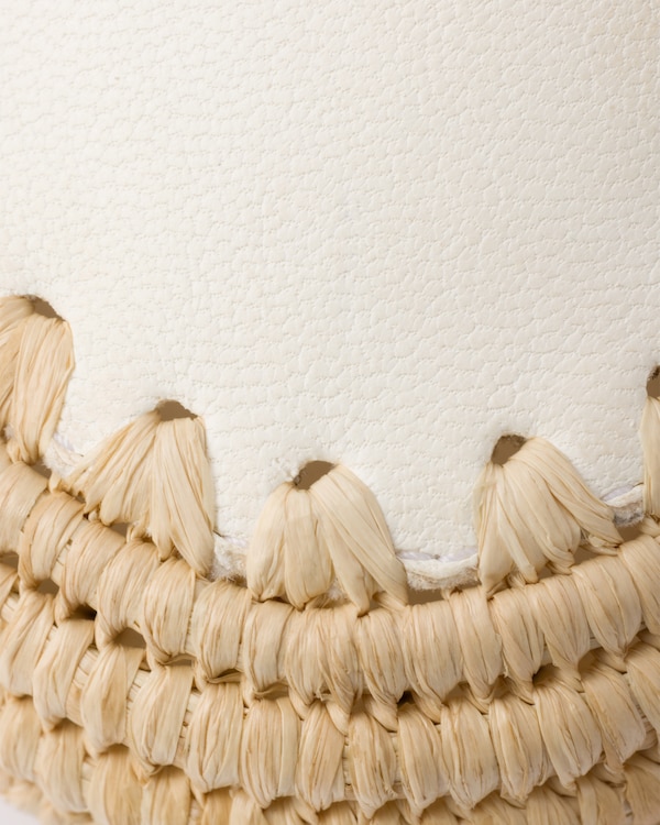 Ballerine in nappa e rafia Ballerine in nappa e rafia