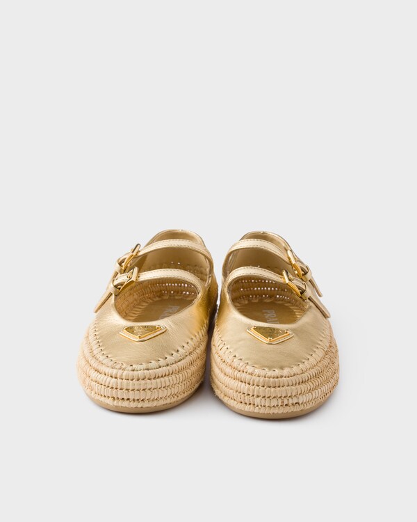 Mordoré nappa leather ballerinas - Platinum Mordoré nappa leather ballerinas - Platinum