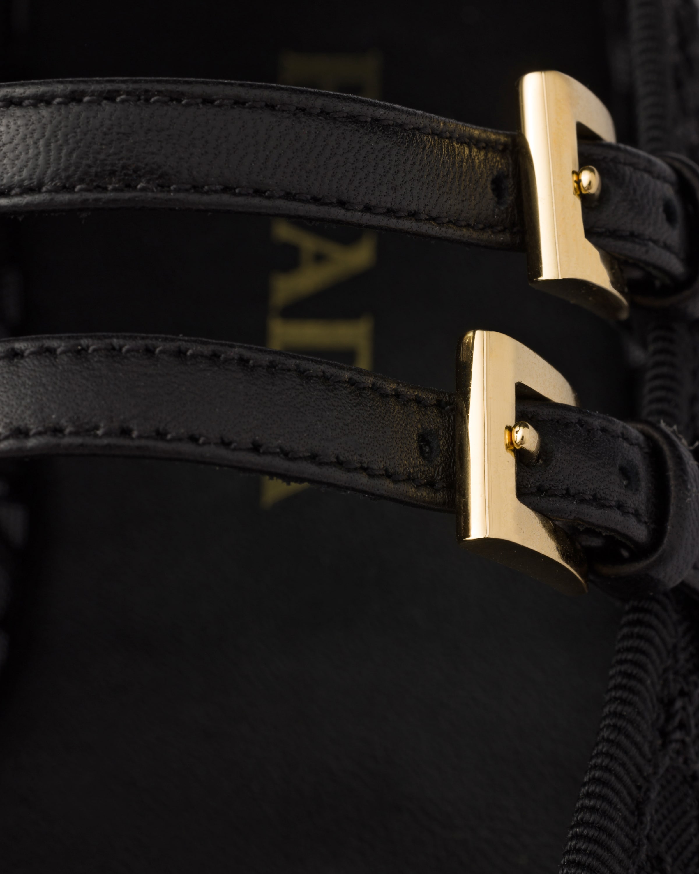 ブラック メッシュファブリック バレリーナ | PRADA