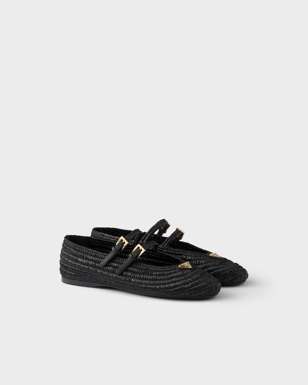 【PRADA】クリスタル付 スエード バレリーナ ブラック Crystal Suede ballerinas with crystals | PRADA