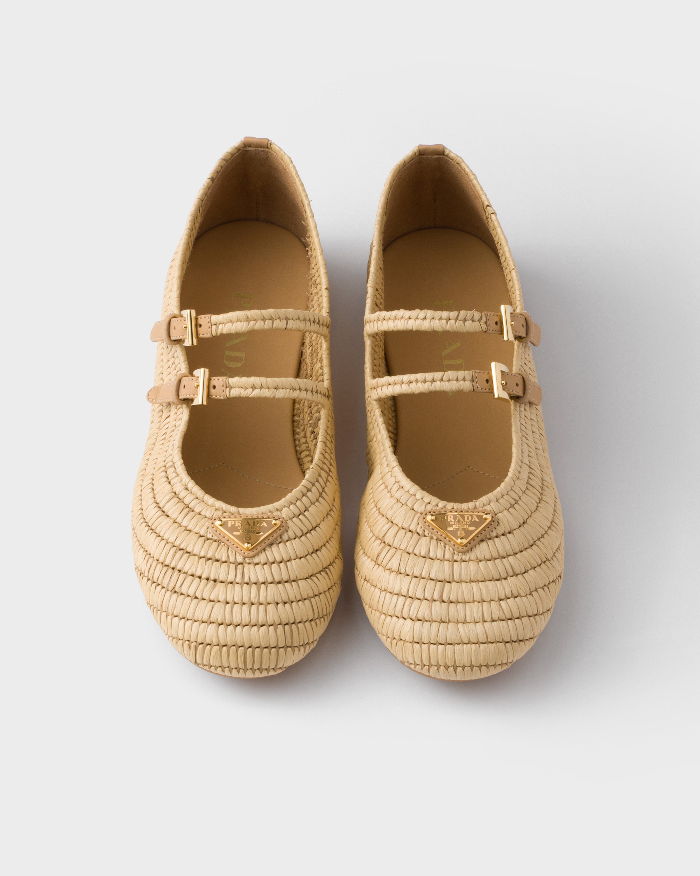 【PRADA】最新作★Crochet バレリーナ ブラック メッシュファブリック バレリーナ | PRADA