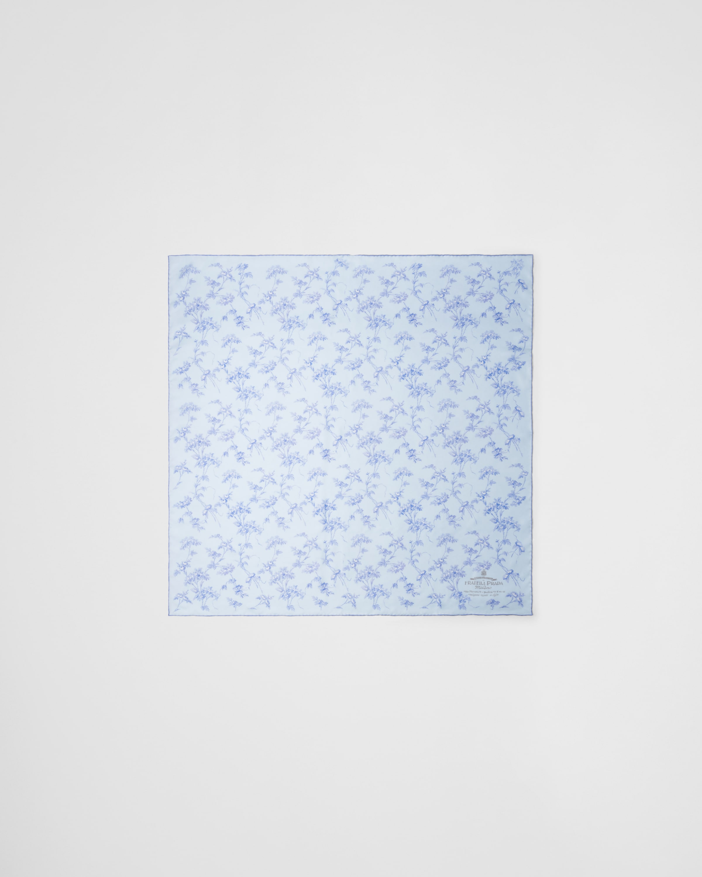 ボレロ・ショール Prada Turquoise printed foulard in twill Turquoise Printed Silk Twill Scarf 90x90 | PRADA