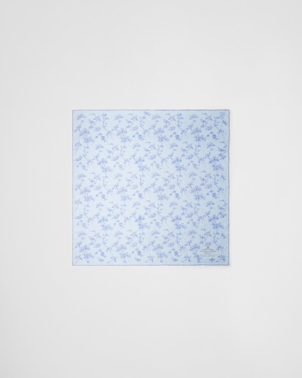 Foulard en sergé de soie imprimé 90 x 90 Foulard en sergé de soie imprimé 90 x 90