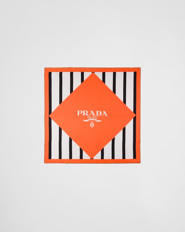 Printed silk twill scarf 90x90 Printed silk twill scarf 90x90