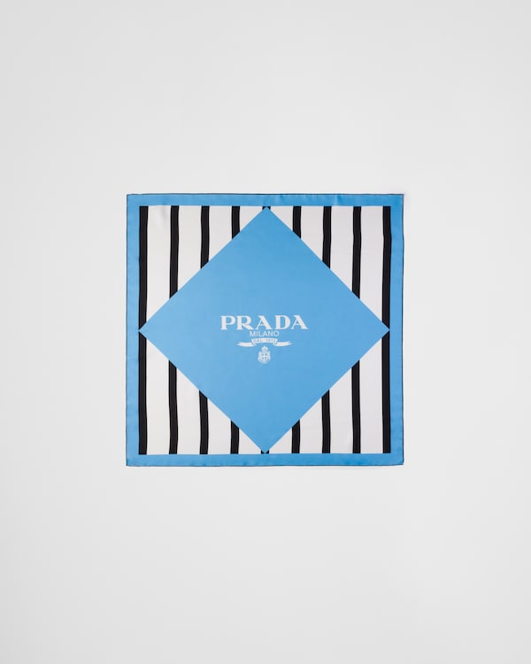 Printed silk twill scarf 90x90 Printed silk twill scarf 90x90