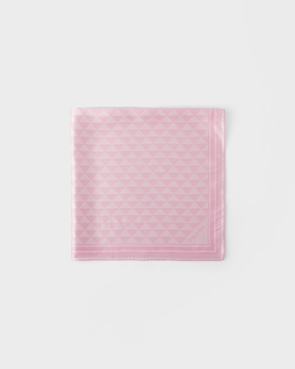 Jacquard silk scarf 90x90 - Alabaster White/White Jacquard silk scarf 90x90 - Alabaster White/White