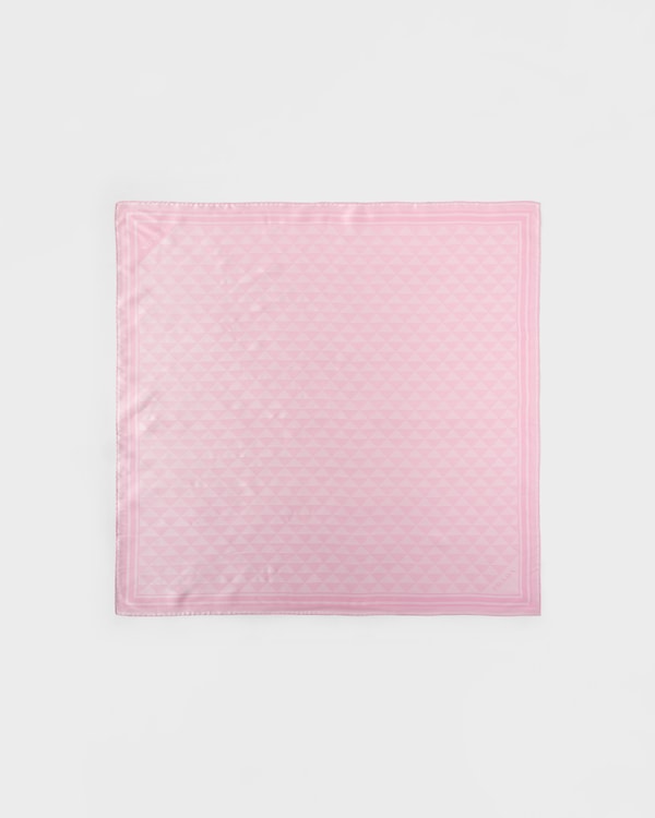 Jacquard silk scarf 90x90 - Alabaster White/White Jacquard silk scarf 90x90 - Alabaster White/White