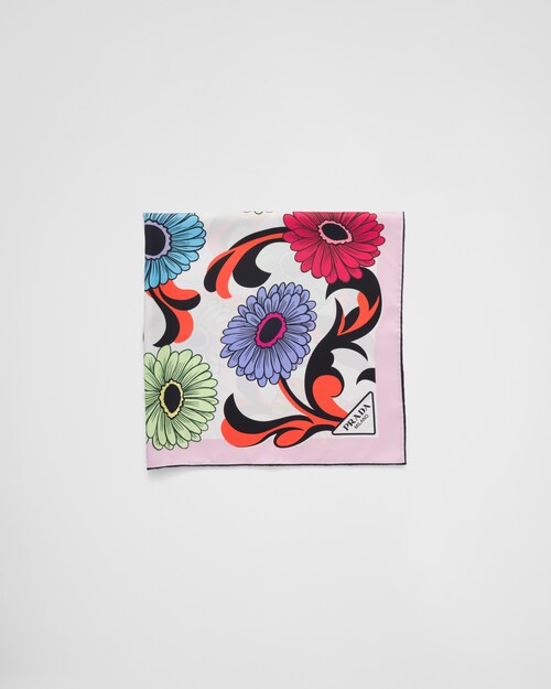 Prada Printed silk twill scarf 1