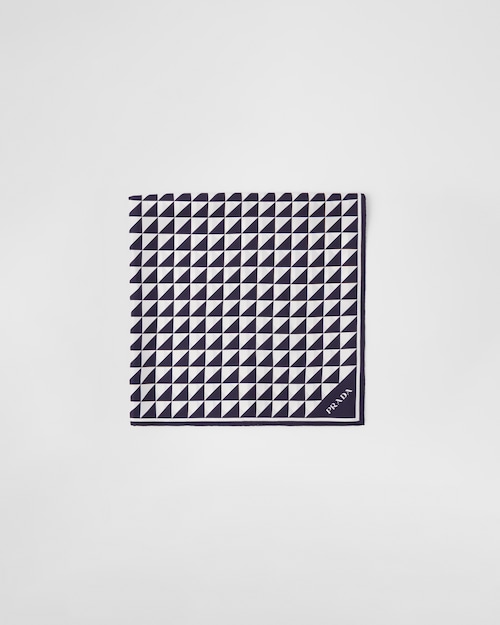 Prada 印花絲質斜紋布圍巾 90 x 90 1