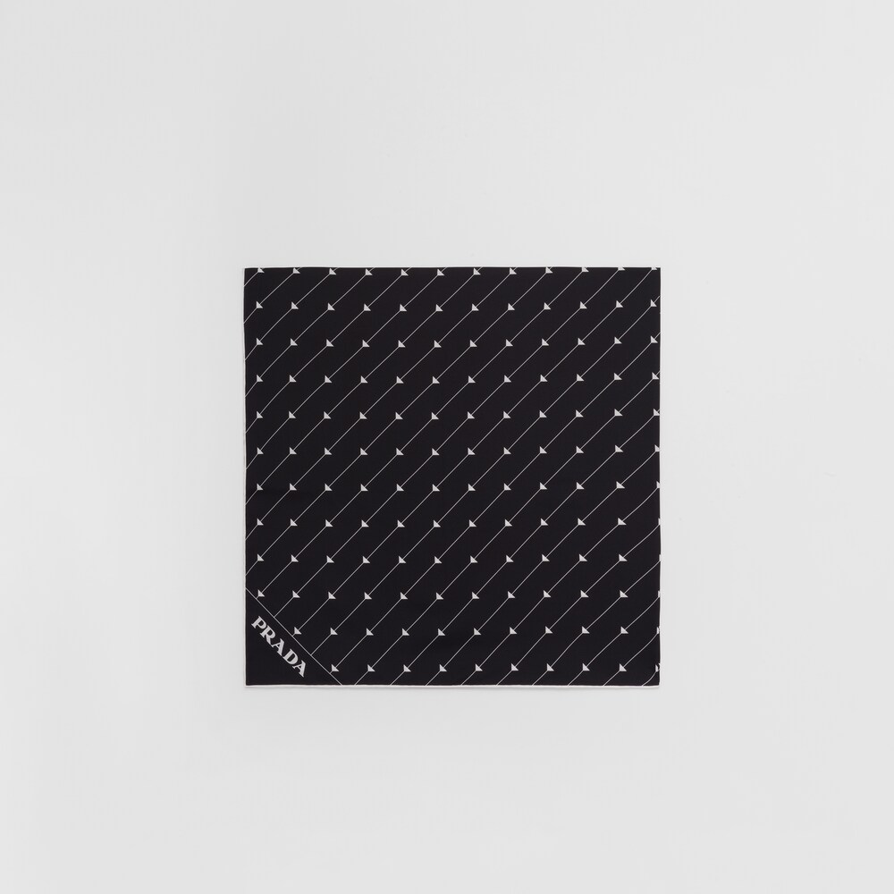 Prada Printed silk twill foulard 1
