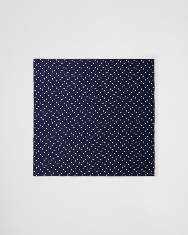 Printed silk twill scarf 90x90 Printed silk twill scarf 90x90