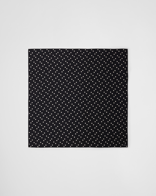 Printed silk twill scarf 90x90 Printed silk twill scarf 90x90