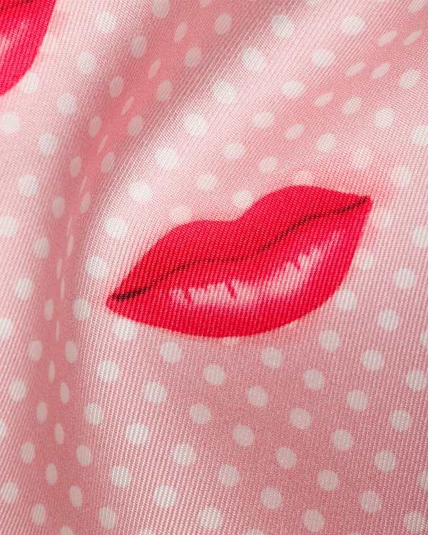 プリントシルクツイル スカーフ 90x90 - アラバスターピンク プリントシルクツイル スカーフ 90x90 - アラバスターピンク