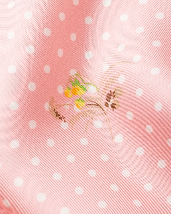 Printed silk twill scarf 90 - Pink/Sand Printed silk twill scarf 90 - Pink/Sand