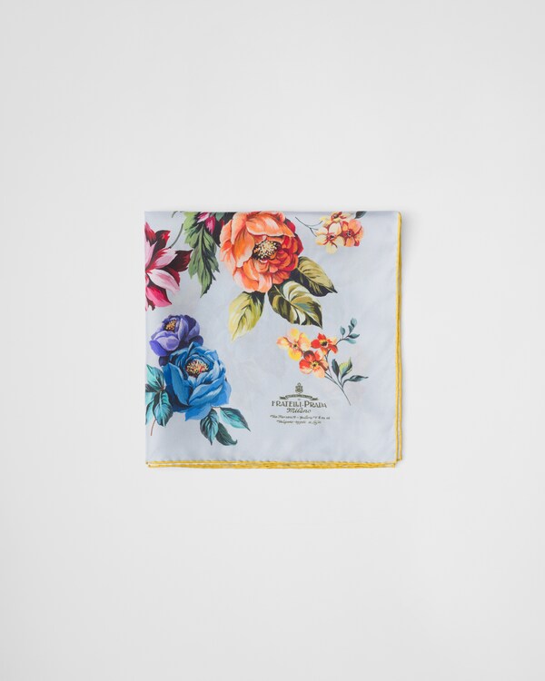 Printed silk twill scarf 55x55 Printed silk twill scarf 55x55