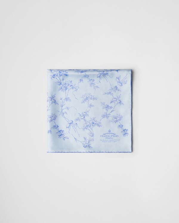 0401~Tartan Motif Cotton and Silk Foulard main image 0