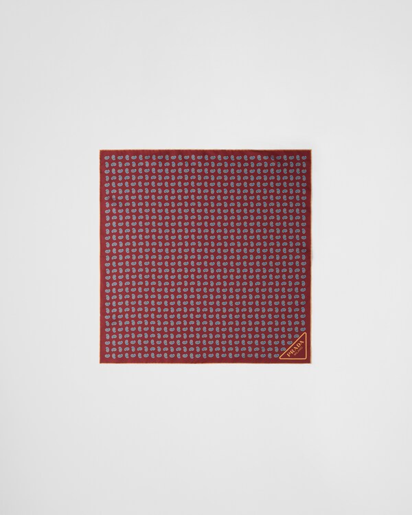 Printed silk twill scarf 55x55 Printed silk twill scarf 55x55