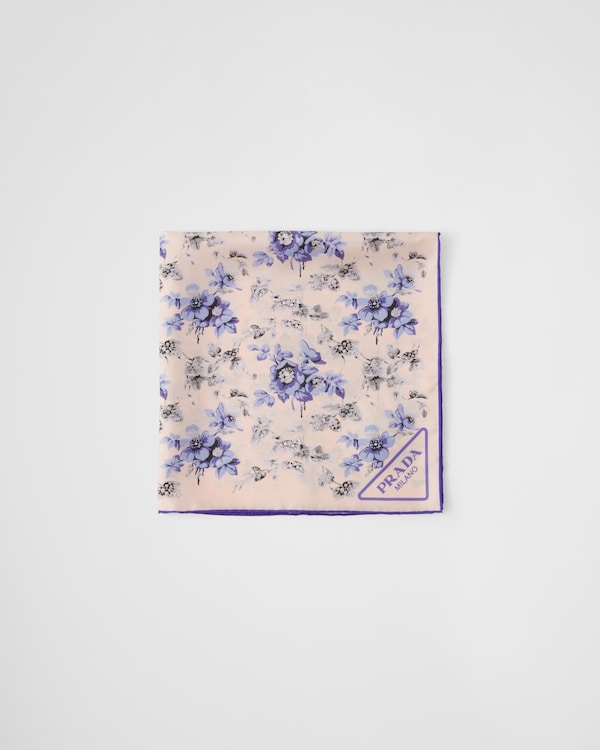Quartz Pittoresque Paris printed silk foulard 90x90 | PRADA