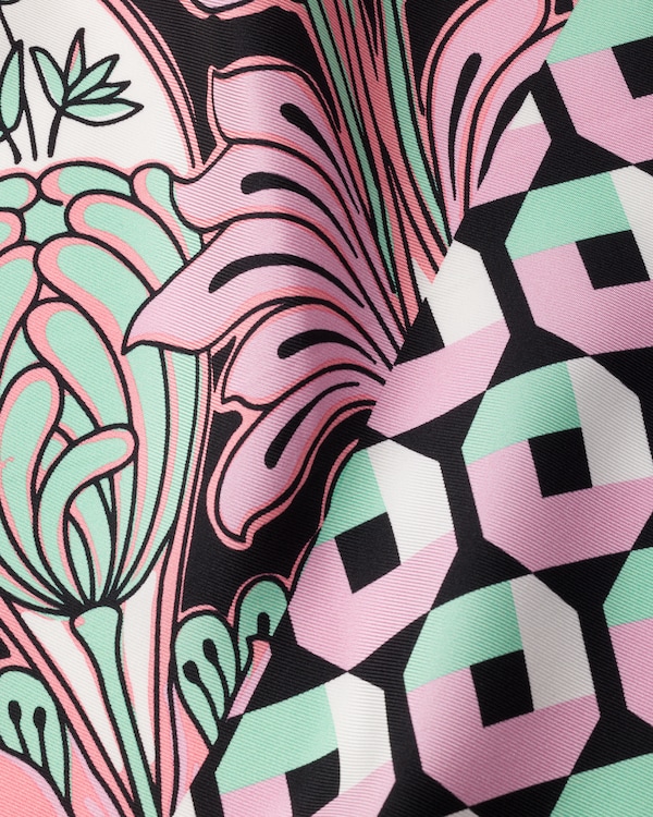 Printed silk twill scarf 55x55 Printed silk twill scarf 55x55