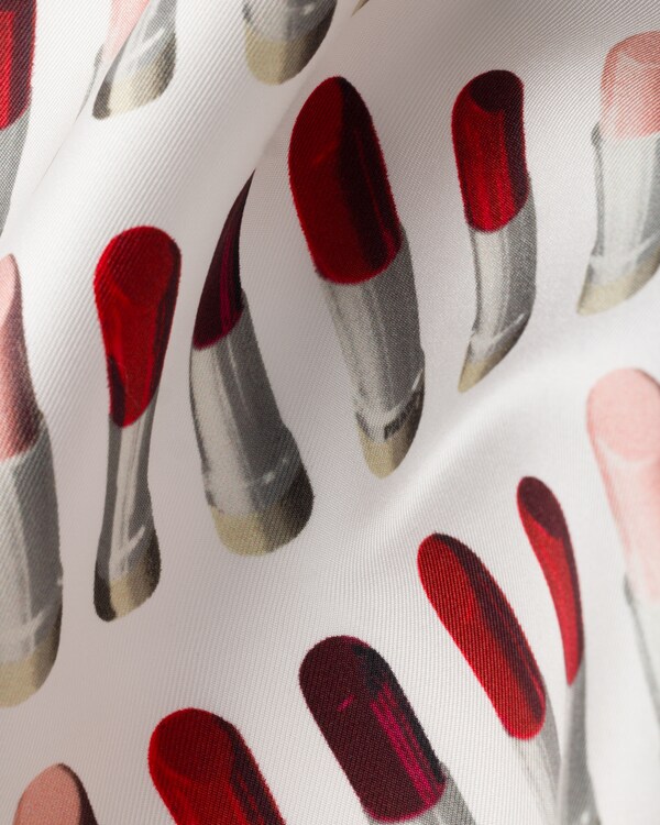 Printed silk twill scarf 55x55 Printed silk twill scarf 55x55