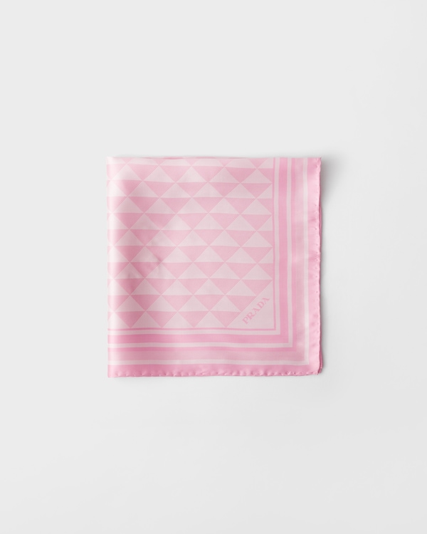 Jacquard silk scarf 55x55 - Alabaster White/White Jacquard silk scarf 55x55 - Alabaster White/White