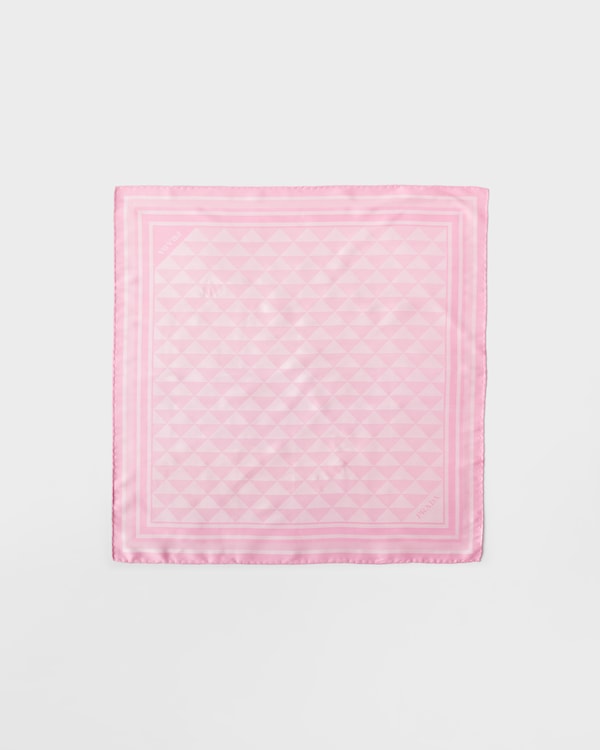 Jacquard silk scarf 55x55 - Alabaster White/White Jacquard silk scarf 55x55 - Alabaster White/White