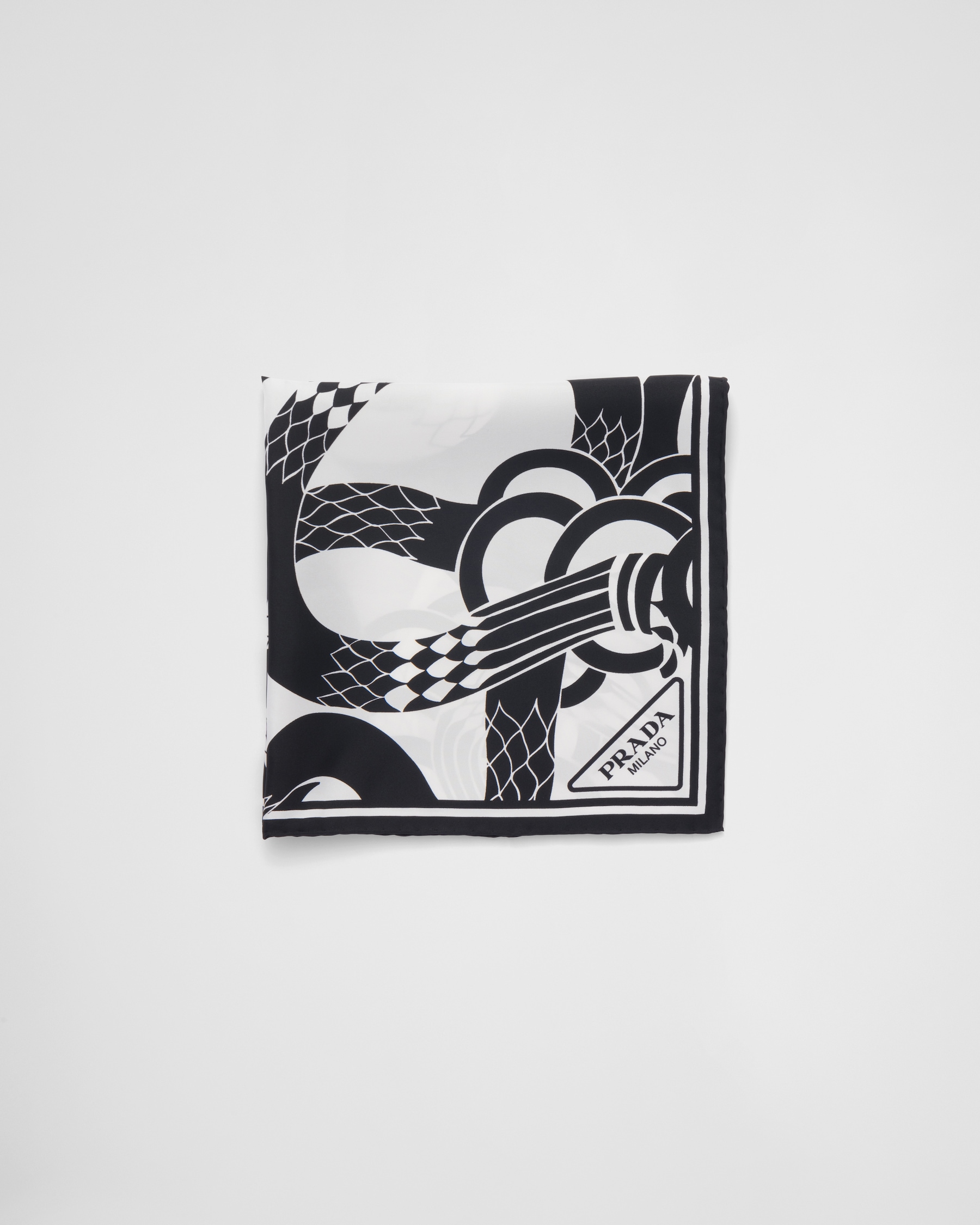 Prada Women Sand Silk Blend Scarf