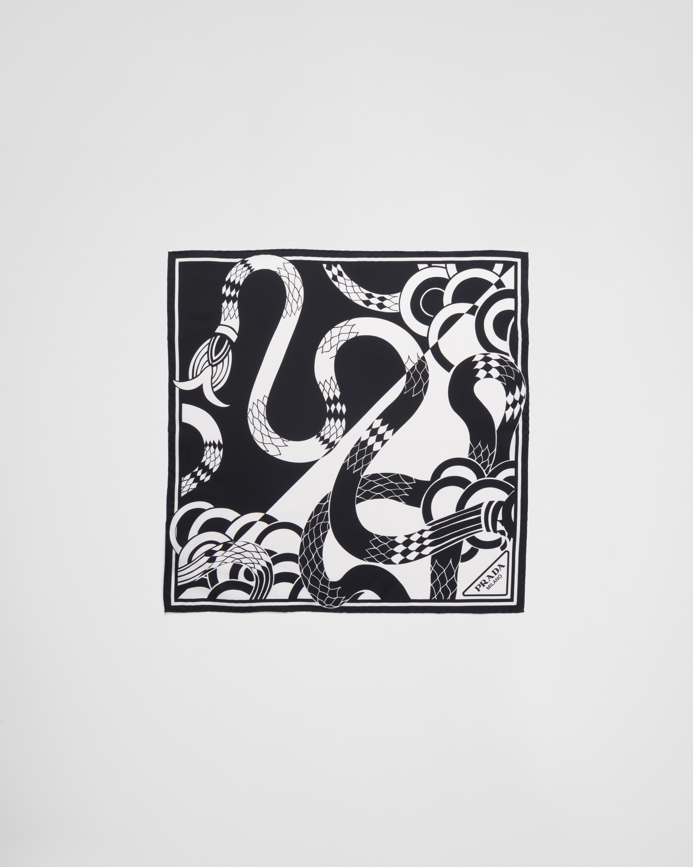 スカーフ PRADA Printed silk twill scarf Prada Printed Silk Twill Scarf | saksfifthavenue | REVERSIBLE