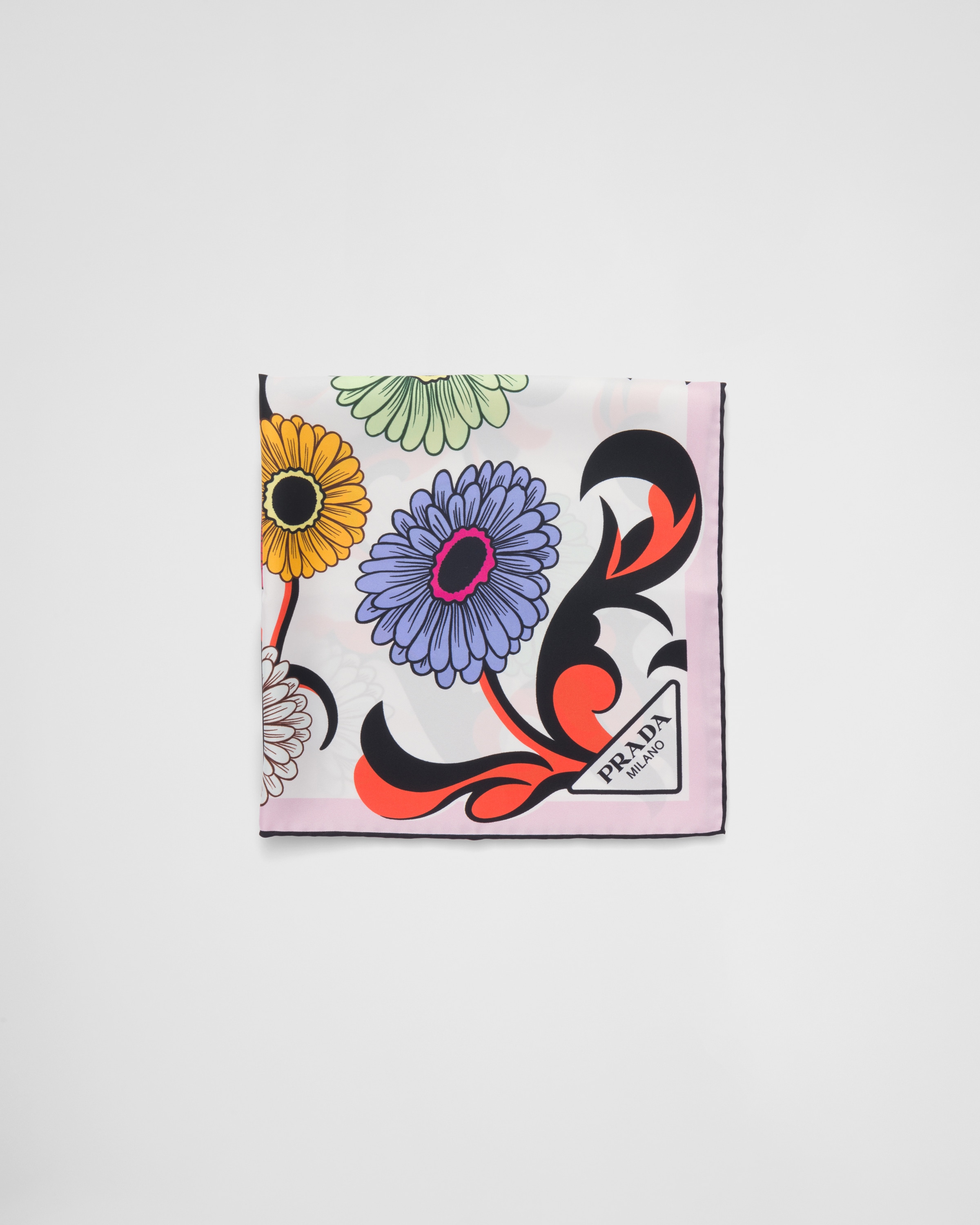 Prada milano silk shop scarf