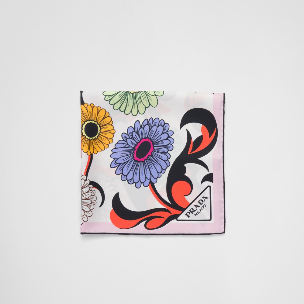 Prada Printed silk twill scarf 1