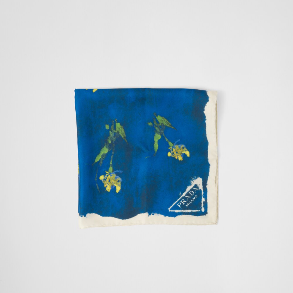 Prada Printed silk twill scarf 1