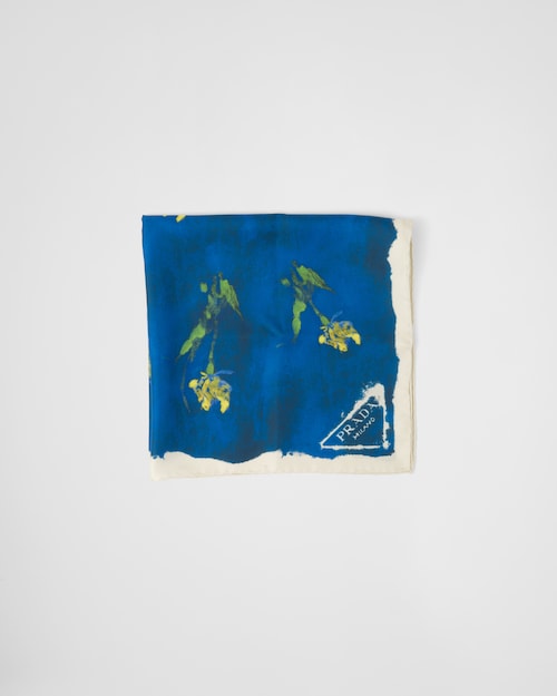 Prada Printed silk twill scarf 1