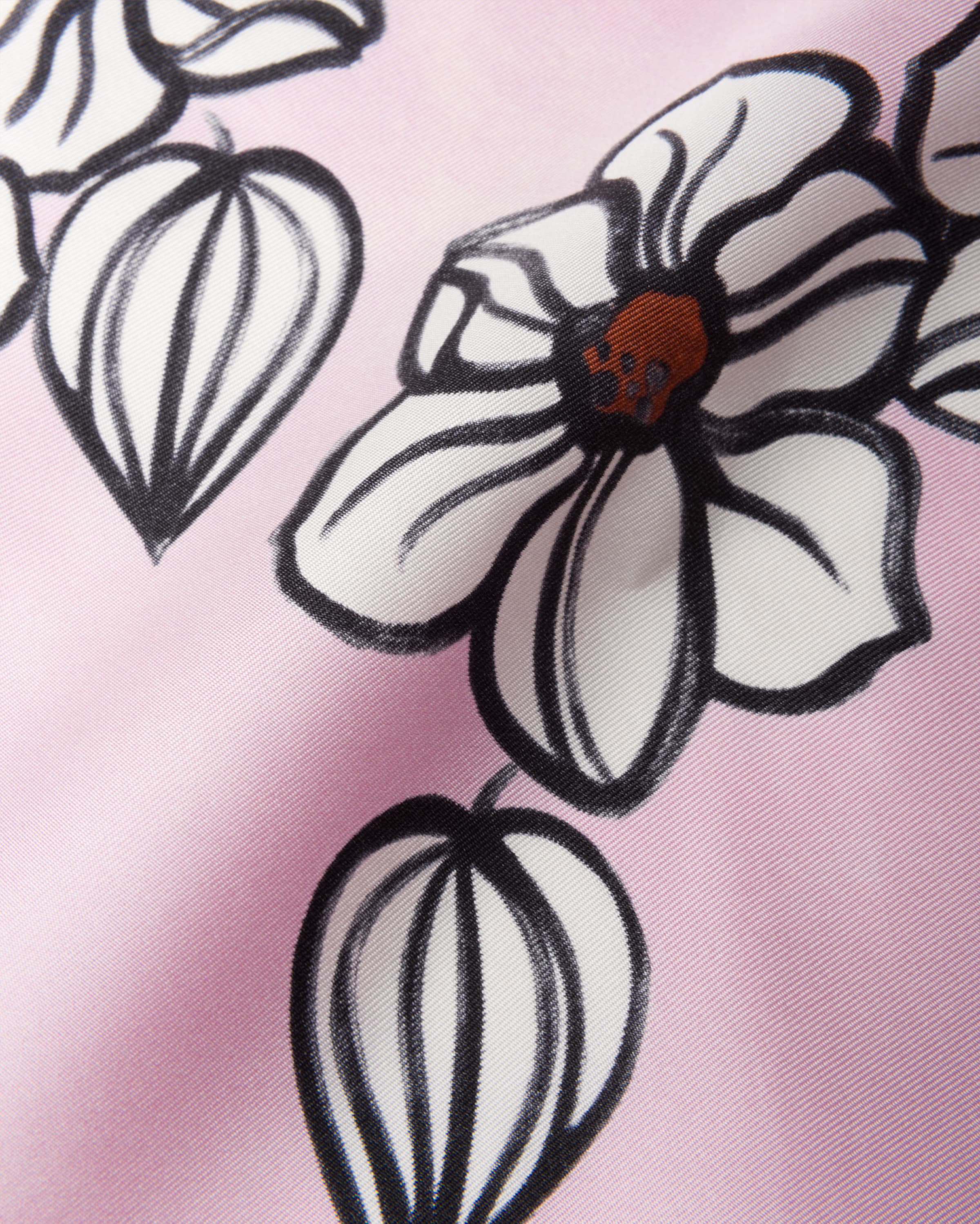 Prada Printed Twill Scarf In Rose/tobacco
