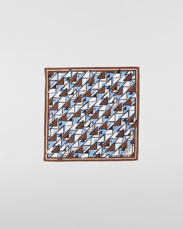 Printed silk twill scarf 55x55 Printed silk twill scarf 55x55