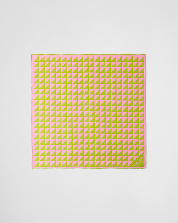 Printed silk twill scarf 55x55 Printed silk twill scarf 55x55