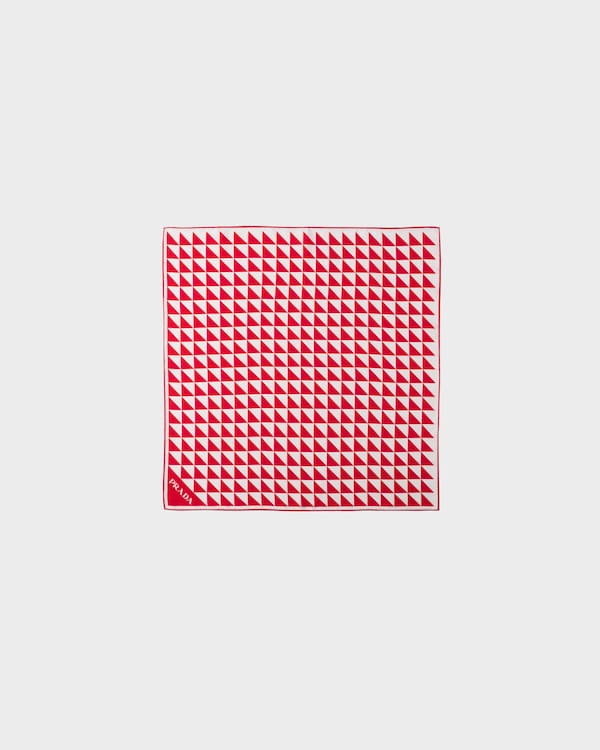 Printed silk twill scarf 55x55 Printed silk twill scarf 55x55