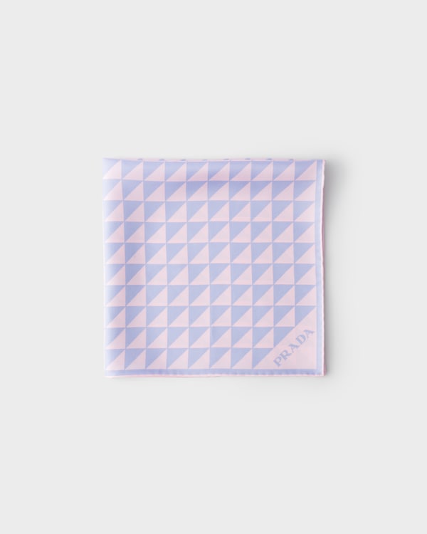 Printed silk twill scarf 55x55 - Petal/Wisteria Printed silk twill scarf 55x55 - Petal/Wisteria