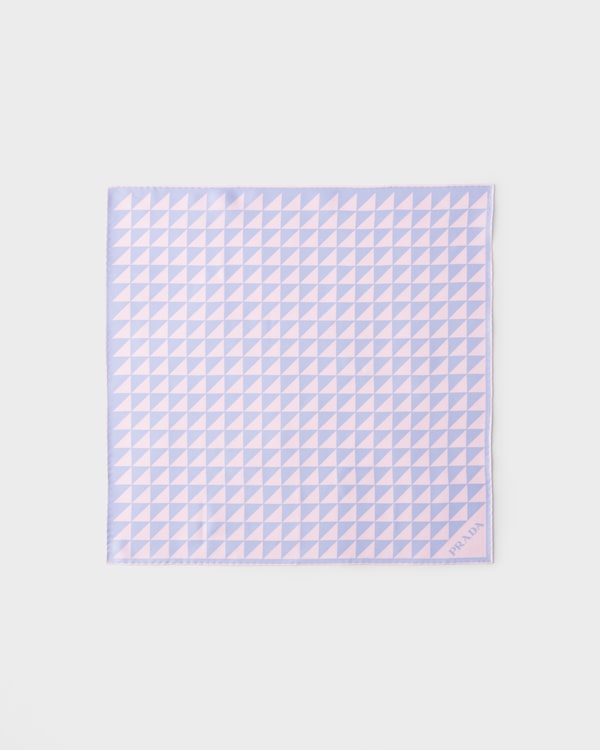 Printed silk twill scarf 55x55 - Petal/Wisteria Printed silk twill scarf 55x55 - Petal/Wisteria