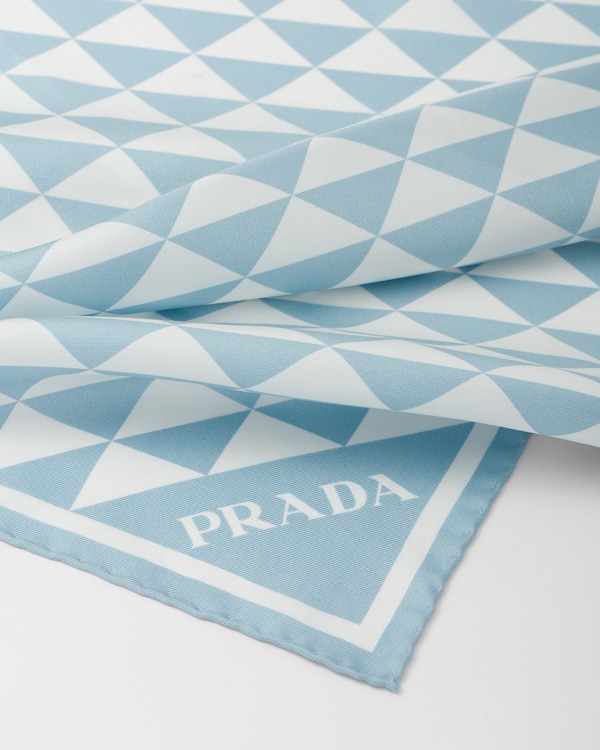 Printed silk twill scarf 55x55 Printed silk twill scarf 55x55