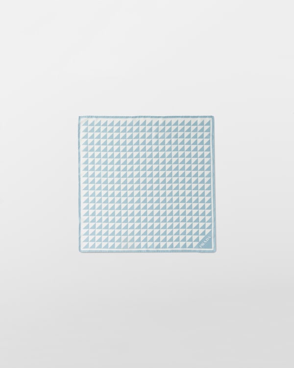 Printed silk twill scarf 55x55 Printed silk twill scarf 55x55