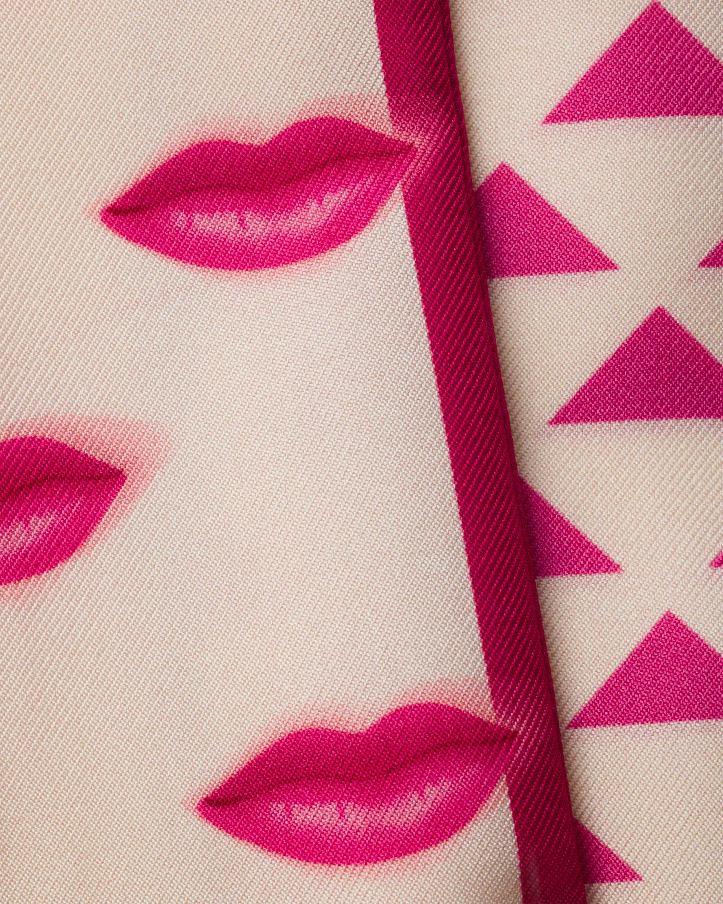 Shop Prada Printed Silk Twill Skinny Scarf In Pfingstrose/albinoweiss