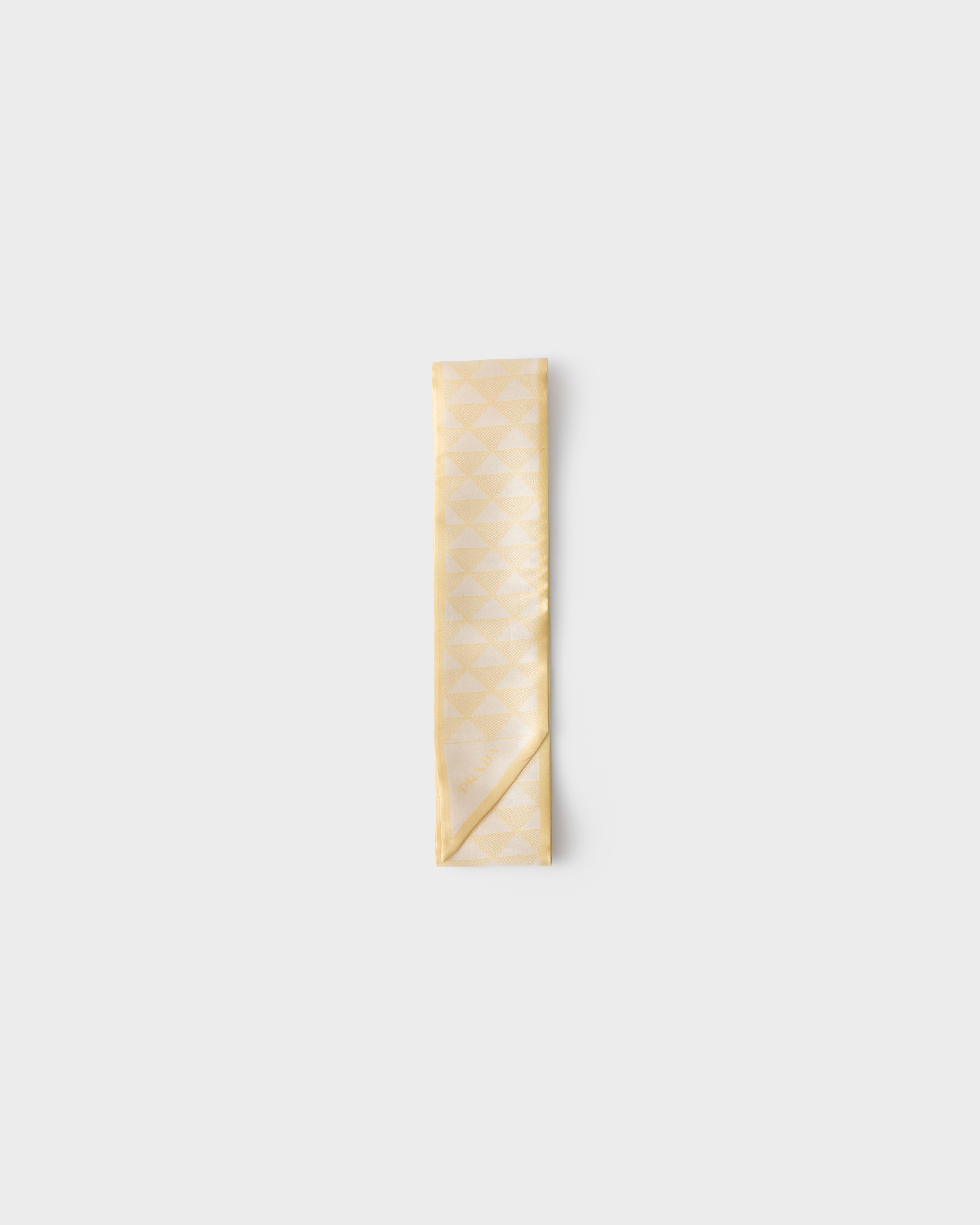 Genista/white Jacquard Silk Tie | PRADA - United States