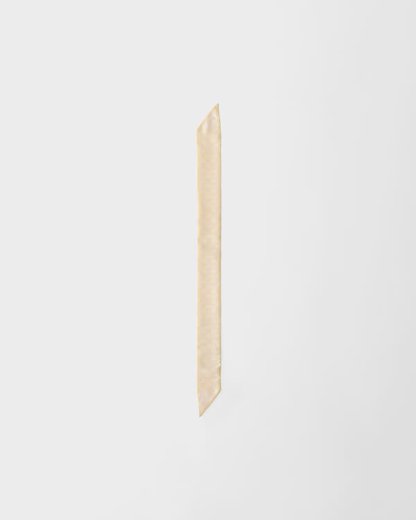 Krawatte aus Jacquard-Seide - Ginster/Weiß Krawatte aus Jacquard-Seide - Ginster/Weiß